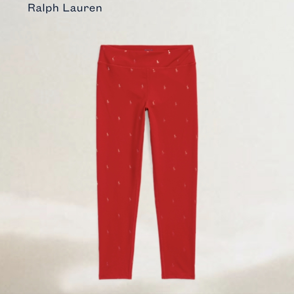 Polo Ralph Lauren Girls red leggings NWOT